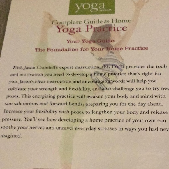 Yoga Journal - Your Complete Guide to Home Yoga Practice DVD. - Picture 3 of 3